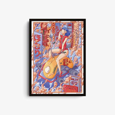 Wolf & Badger Red Ninety Six Mph - Giclee Fine Art Print - Large | A2 | 420 X 594Mm | East Side Studio London