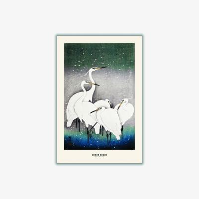 Wolf & Badger White Ohara Koson - Group Of Egrets Extra Large Stanley Print House