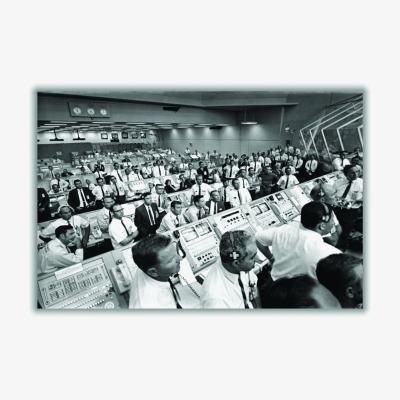 Wolf & Badger Grey Apollo 11 Control Center Lift Off A1 594 X 841Mm Stanley Print House