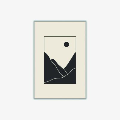 Wolf & Badger Black Minimal Mountains - 2 Extra Large Stanley Print House