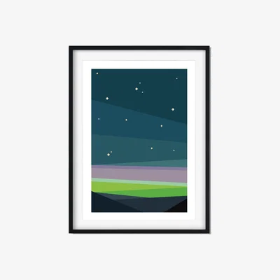 Wolf & Badger Northern Lights A3 297 X 420Mm The Native State