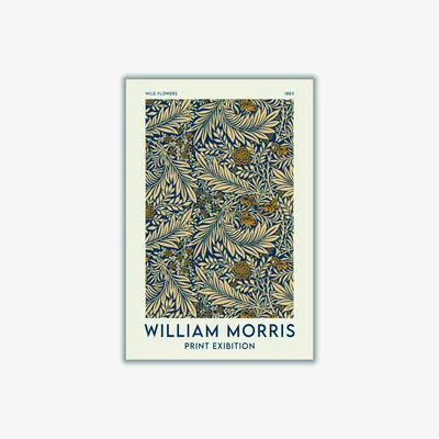 Wolf & Badger Brown William Morris- Wild Flowers Extra Small Stanley Print House