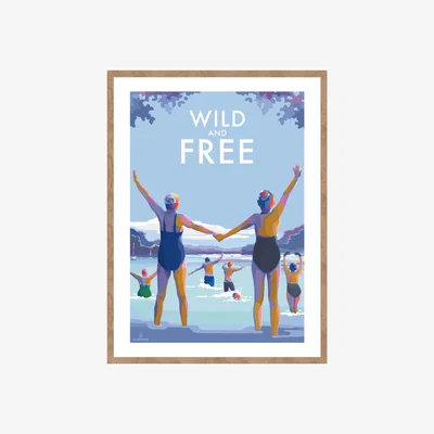 Wolf & Badger Wild And Free Quote Print | A4 | 210 X 297Mm | Becky Bettesworth