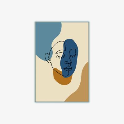 Wolf & Badger Neutrals Abstract Face Large Stanley Print House