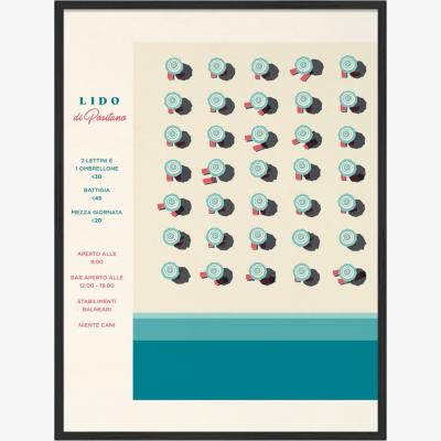 Wolf & Badger Lido Di Positano Italian Beach Club Print Places & Spaces Art Co.