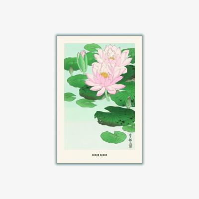 Wolf & Badger Green Ohara Koson - Water Lily A1 594 X 841Mm Stanley Print House