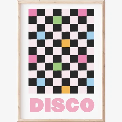 Wolf & Badger Disco Checkerboard Print Sofe Store