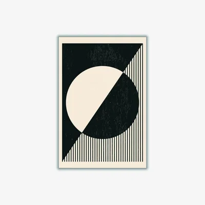 Wolf & Badger Black And White Planets Series #2 A3 297 X 420Mm Stanley Print House