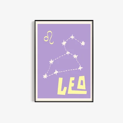 Wolf & Badger Leo Art Print - A2 Natalie Cass Art