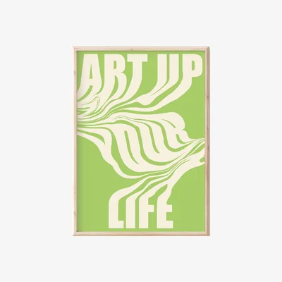 Wolf & Badger Art Up Your Life Green A3 Print Sofe Store