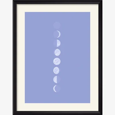 Wolf & Badger Pink / Purple / White Lunar Phases Claudine O'sullivan Illustration & Design