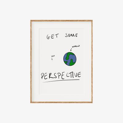 Wolf & Badger Get Some Perspective Print A3 297 X 420Mm Oh Oly