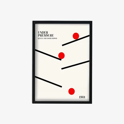 Wolf & Badger Red / White / Black Under Pressure A3 Retro Giclée Art Print A3 297 X 420Mm Fanclub