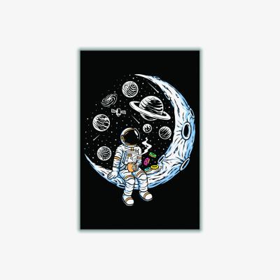Wolf & Badger Blue Coffee And Donuts On The Moon Large Stanley Print House