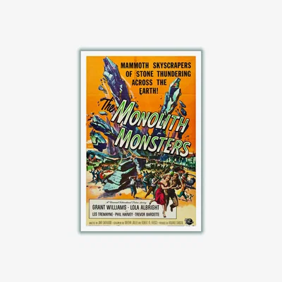 Wolf & Badger Yellow / Orange The Monolith Monsters Medium Stanley Print House