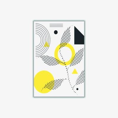 Wolf & Badger Yellow / Orange Abstract Halftone Shapes 2 A1 594 X 841Mm Stanley Print House