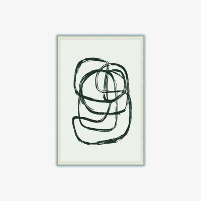 Wolf & Badger Black Modern Abstract Shapes 2 Extra Large Stanley Print House