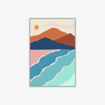 Wolf & Badger Blue Beach And Mountains 2 Extra Small Stanley Print House