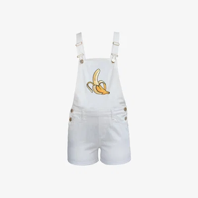 Wolf & Badger Yellow / Orange / White Funny Overalls | 25" | My Pair of Jeans