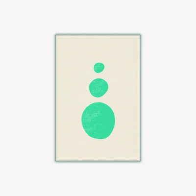 Wolf & Badger Blue Abstract Minimal Series #3 A2 420 X 594Mm Stanley Print House