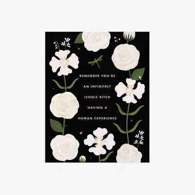 Wolf & Badger Black Iconic Bitch Art Print Sixteen By Twenty Girl W/ Knife