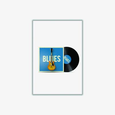 Wolf & Badger Blues Vinyl A4 210 X 297Mm Stanley Print House