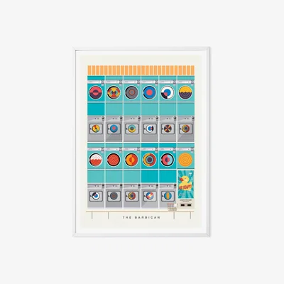 Wolf & Badger The Barbican Launderette Art Print A3 297 X 420Mm Eye for London Prints