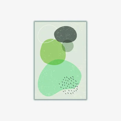 Wolf & Badger Green Abstract Rocks Series #4 A1 594 X 841Mm Stanley Print House