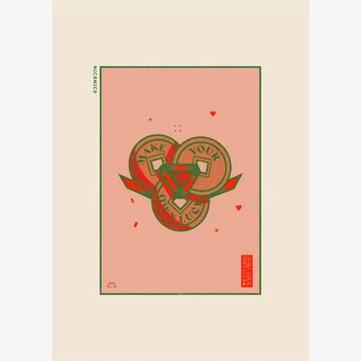 Wolf & Badger Lucky Coins Print A4 210 X 297Mm Niconico