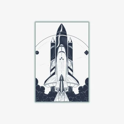 Wolf & Badger Black Blastoff! A4 210 X 297Mm Stanley Print House