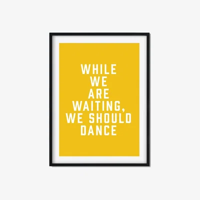 Wolf & Badger Yellow / Orange While We Are Waiting A3 297 X 420Mm The Native State