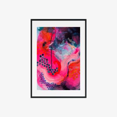 Wolf & Badger Pink / Purple / Blue Sun Salutations - Large Abstract Print | Jessica Slack Studio