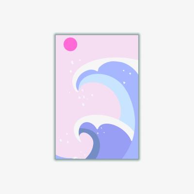 Wolf & Badger Pink / Purple Ocean Waves #4 Xxs Stanley Print House
