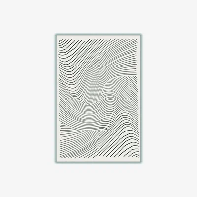 Wolf & Badger Grey Minimal Lines Set 3 A2 420 X 594Mm Stanley Print House