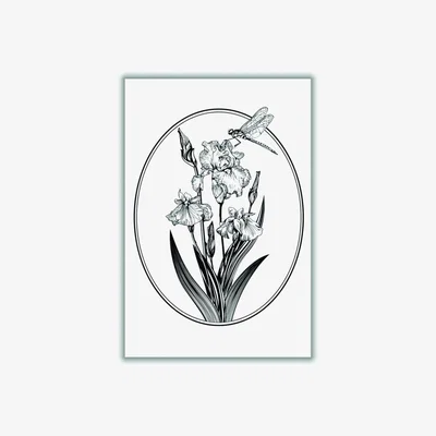 Wolf & Badger Grey Vintage Beautiful Flower Extra Large Stanley Print House