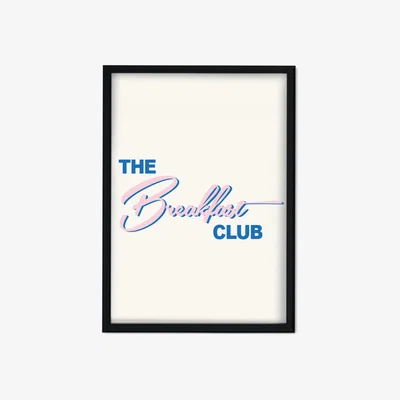 Wolf & Badger Pink / Purple The Breakfast Club Retro Giclée Art Print A2 420 X 594Mm Fanclub