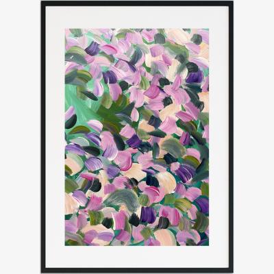 Wolf & Badger Pink / Purple Scents Of Spring Abstract Floral Print Jessica Slack Studio