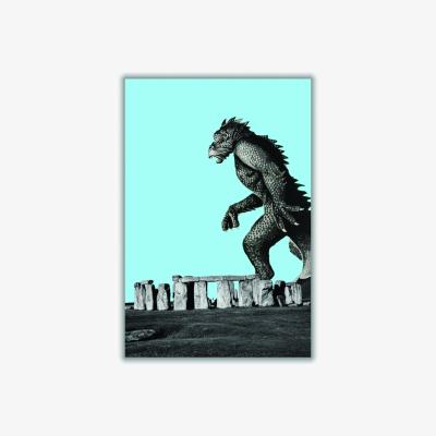 Wolf & Badger Grey Attack On Stonehenge 2 A4 210 X 297Mm Stanley Print House