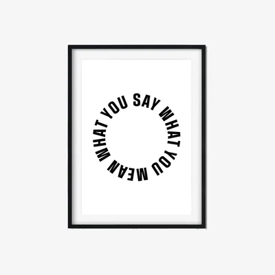 Wolf & Badger Black Say What You Mean A3 297 X 420Mm The Native State