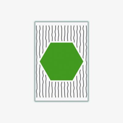 Wolf & Badger Green Minimal Primary 4 A2 420 X 594Mm Stanley Print House