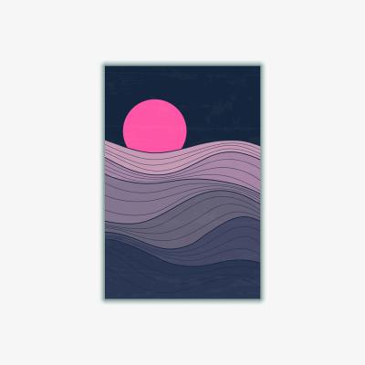 Wolf & Badger Pink / Purple Minimal Pink Sunset #3 A1 594 X 841Mm Stanley Print House