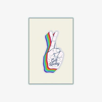 Wolf & Badger Get Lucky!! A3 297 X 420Mm Stanley Print House