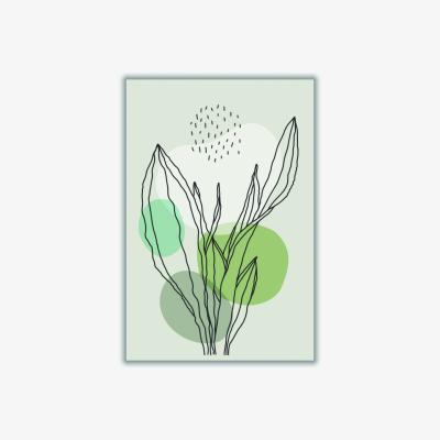 Wolf & Badger Green Color Abstract Plants #3 A2 420 X 594Mm Stanley Print House