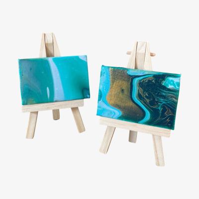 Wolf & Badger Green / Gold Mini Painting Pair - Earth, Wind & Fire A7 74 X 105Mm By Shax