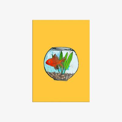Wolf & Badger The Goldfish Bowl Limited Edition Signed Print Jessica Russell Flint