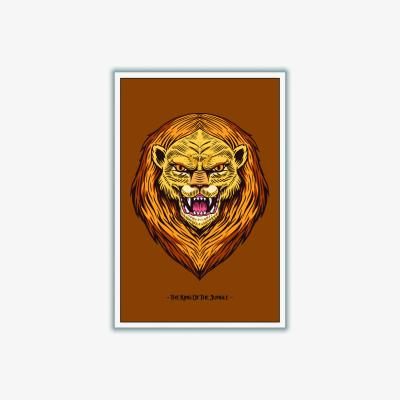 Wolf & Badger Yellow / Orange The King Of The Jungle Large Stanley Print House