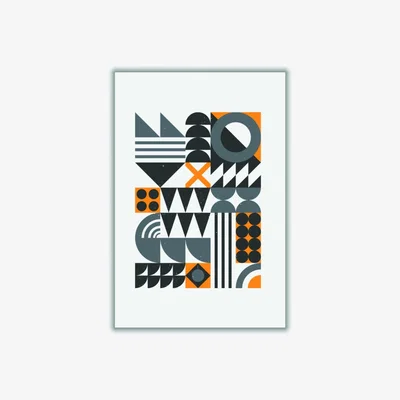 Wolf & Badger Neutrals Vibrant Bauhaus Collection #1 A1 594 X 841Mm Stanley Print House