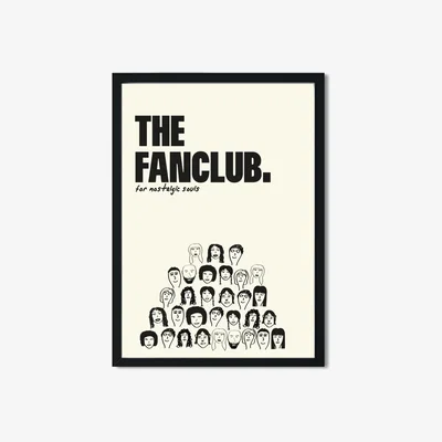 Wolf & Badger Neutrals The Fanclub Charity Retro Giclée Art Print A2 420 X 594Mm