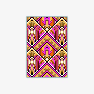 Wolf & Badger Pink / Purple Pink Patterns A1 594 X 841Mm Stanley Print House
