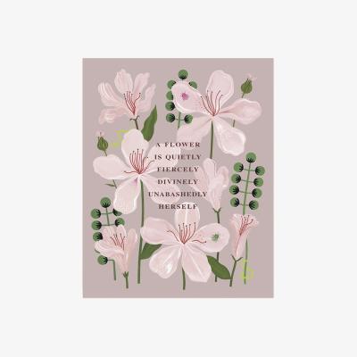 Wolf & Badger Pink / Purple Divinely Herself Art Print Sixteen By Twenty Inches Girl W/ Knife